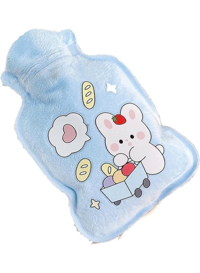 قربة ماء ساخن محمولة بغطاء فرو ناعم - مدفأة صديقة للبشرة لليدين، القدمين، والرقبة - حقيبة تدفئة صغيرة مانعة للتسريب ومثالية للسفر - Image 1